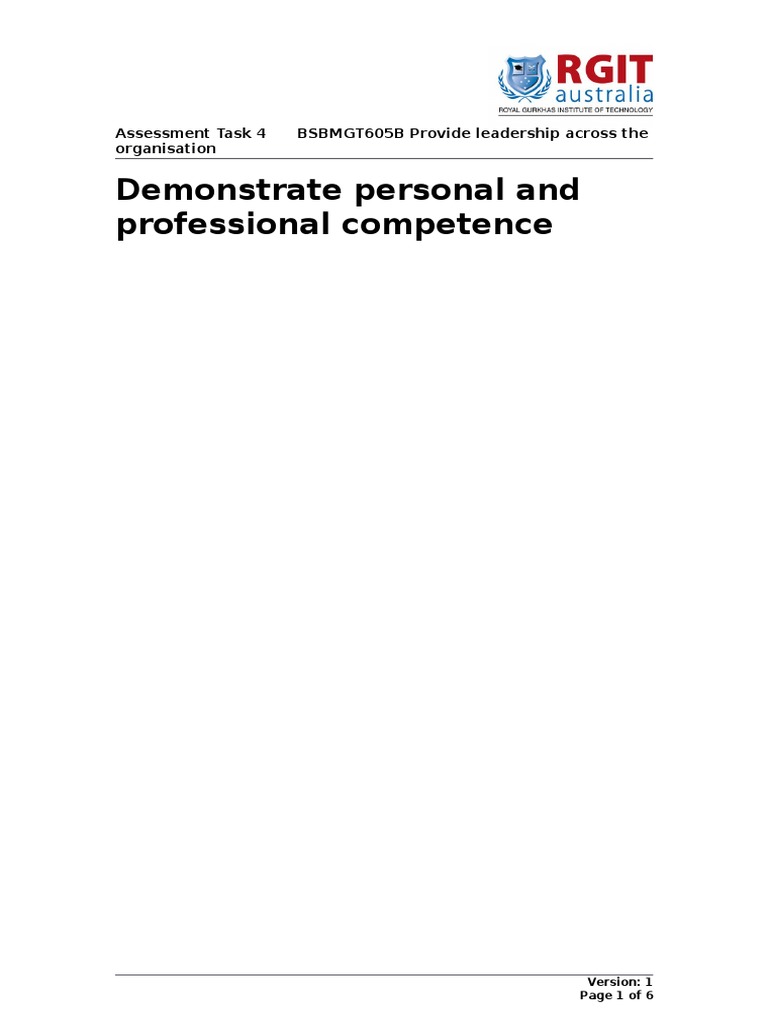 provide leadership across the organisation ppt bsbmgt605 assessment 1